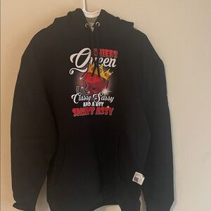 Black Chiefs Graphic Hoodie with Bold Print